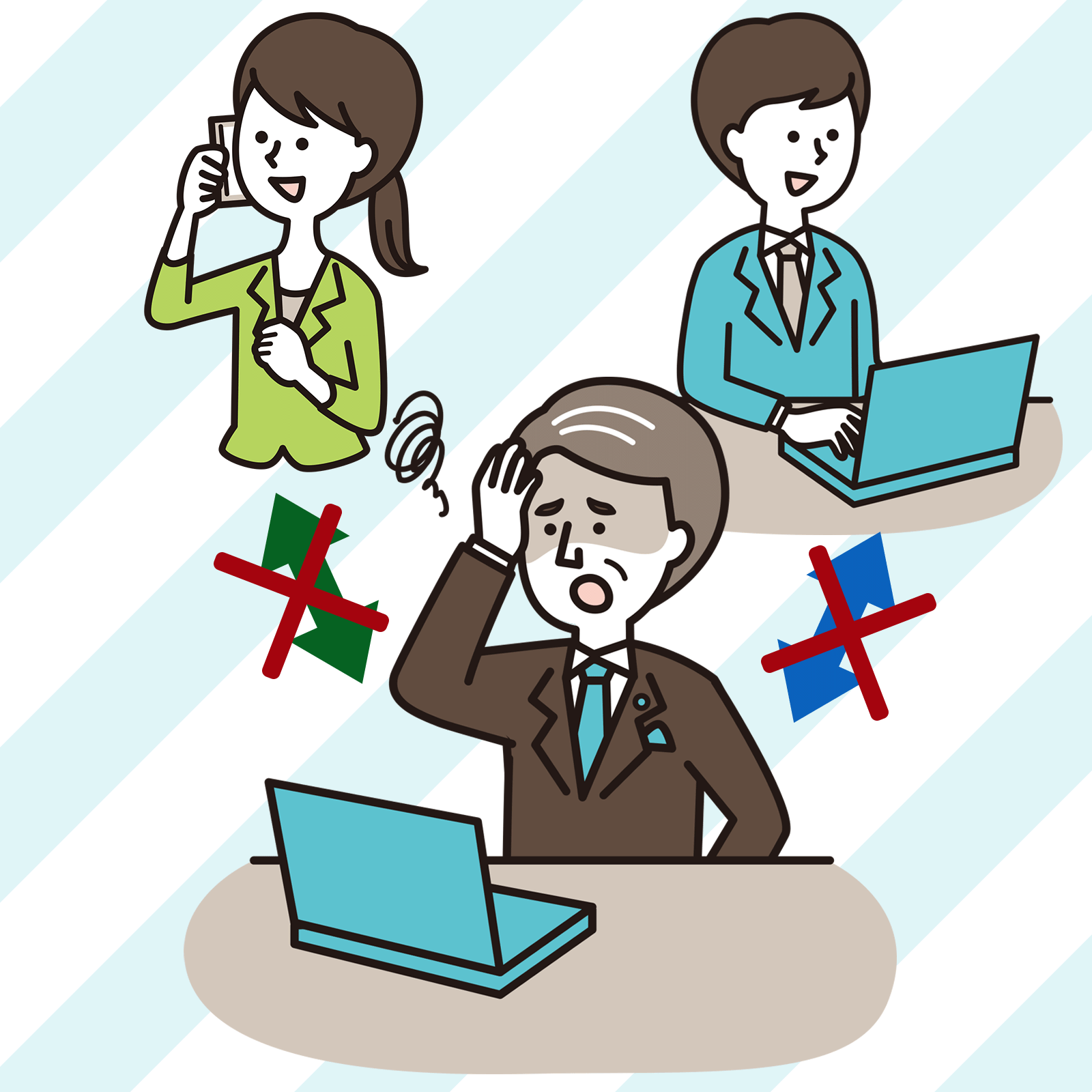 困っているイメージ