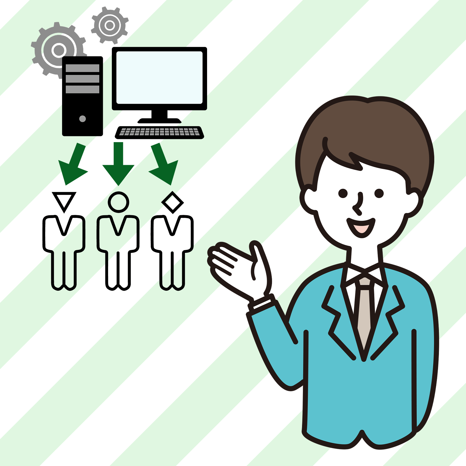 困りごとが解消したイメージ